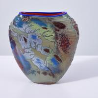 Rare William Morris PETROGLYPH Vase, Vessel - Sold for $9,600 on 05-18-2024 (Lot 315).jpg